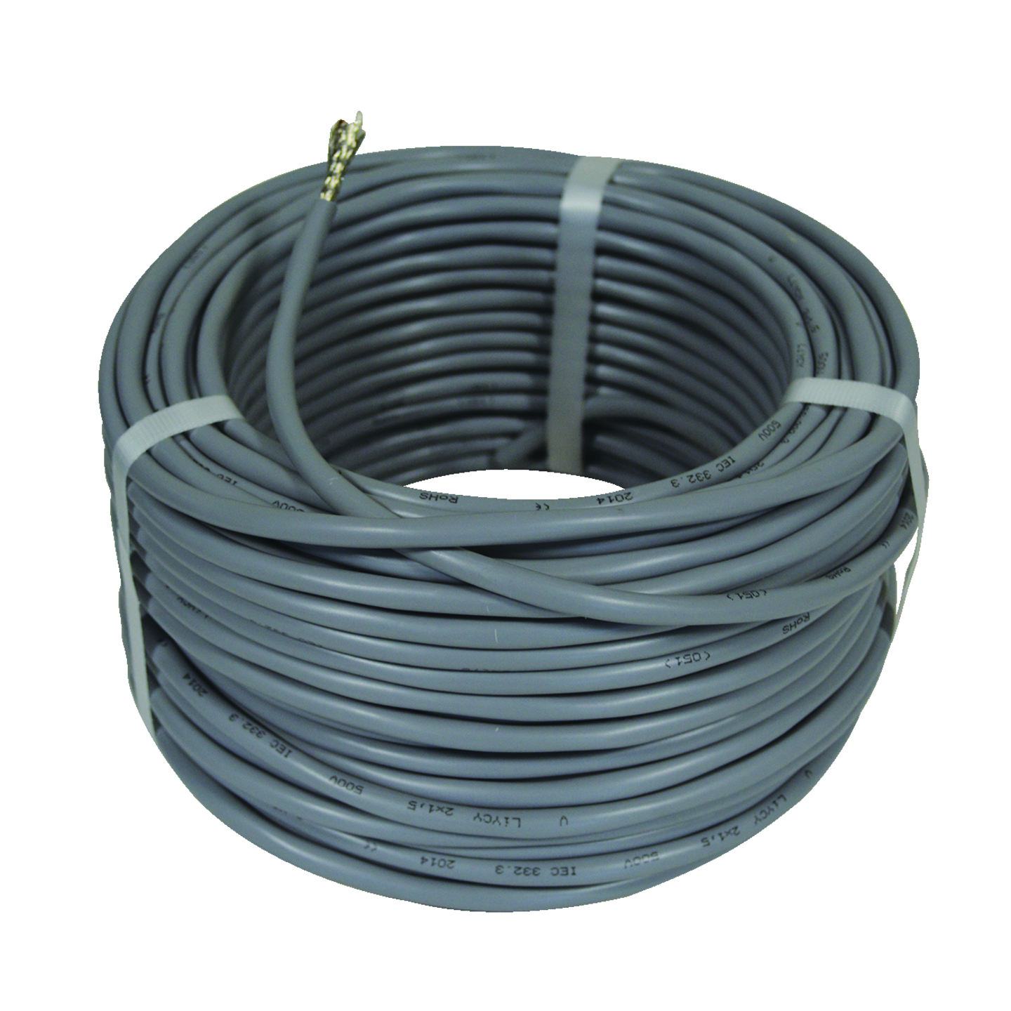 Câble Multicœur Non Blindé PRO ELEC 7-2-4A - 4 Conducteurs, 0.2mm, Noir, 25m - Neuf